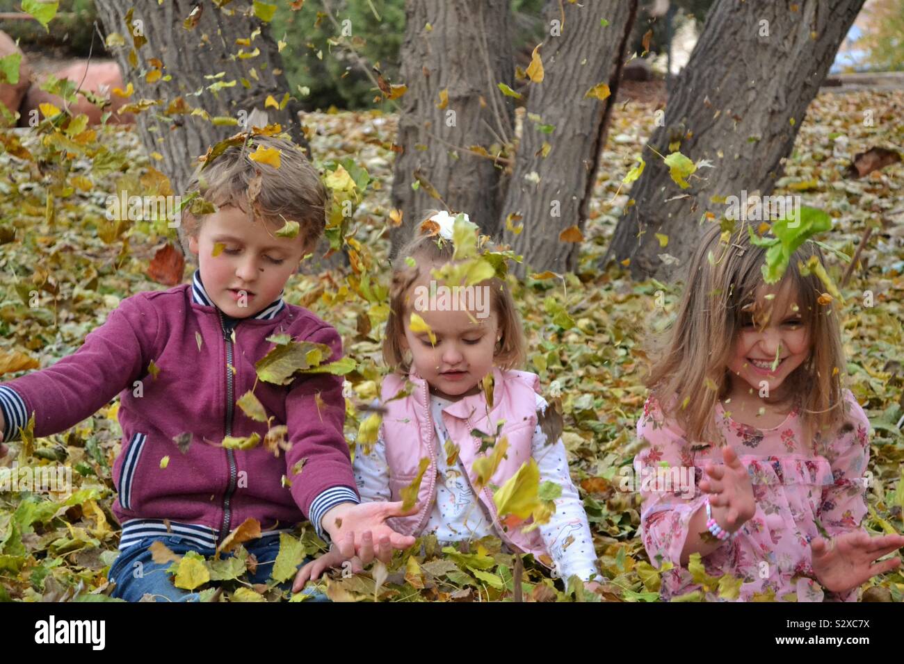 Kids fall hi-res stock photography and images - Alamy