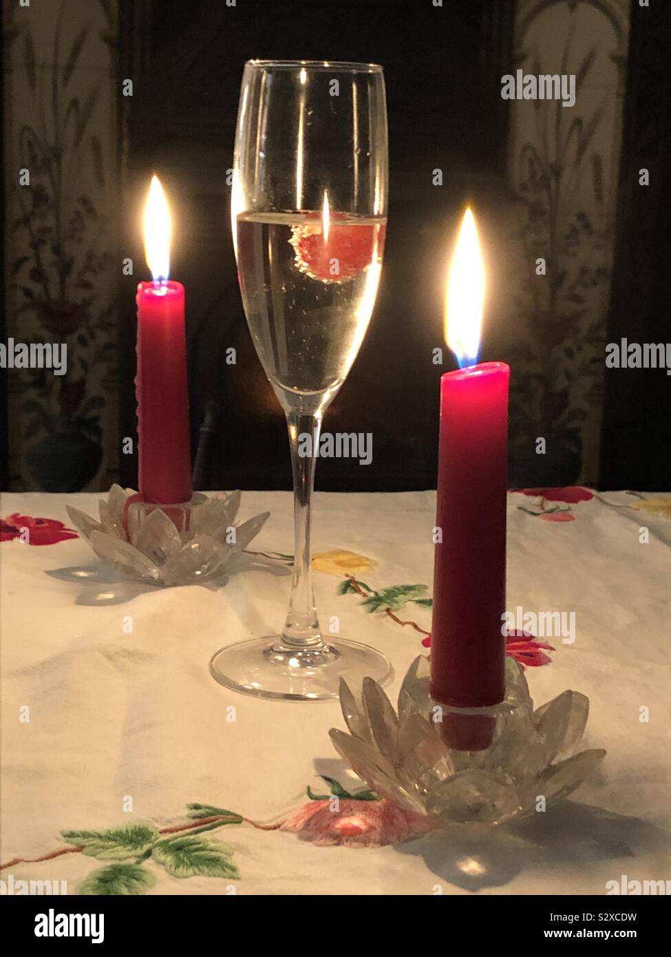 Candle Lit Evenings Stock Photo Alamy