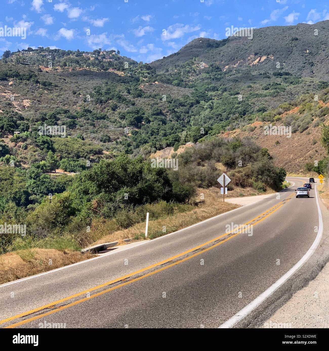State Route 154, also known as San Marcos Pass Road, California, United States - Smartphone Captured Stock Image
