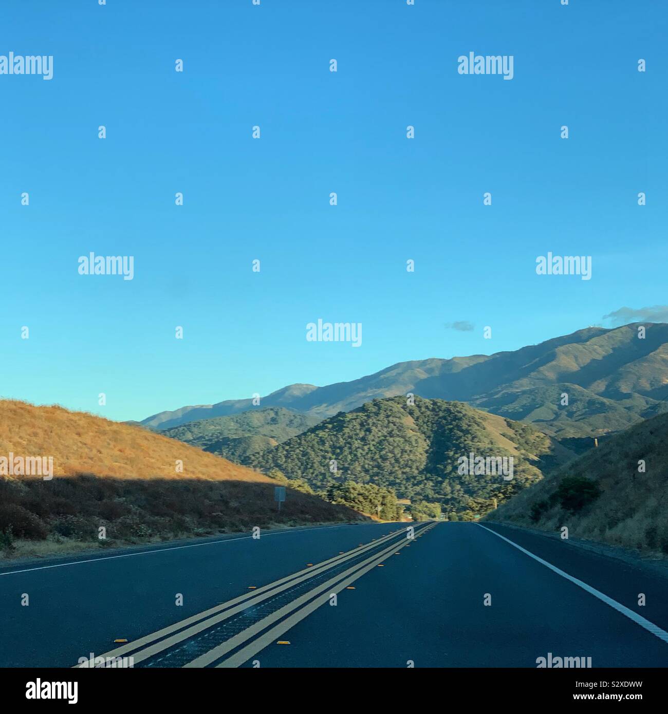 State Route 154, also known as San Marcos Pass Road, Santa Ynez Valley, California, United States - Smartphone Captured Stock Image