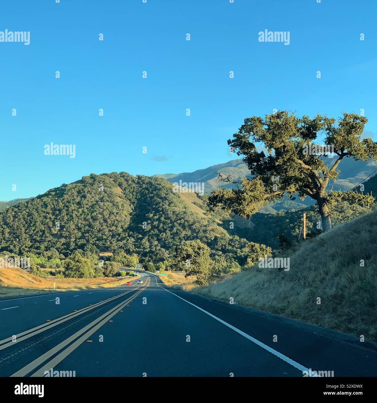 State Route 154, also known as San Marcos Pass Road, Santa Ynez Valley, California, United States - Smartphone Captured Stock Image