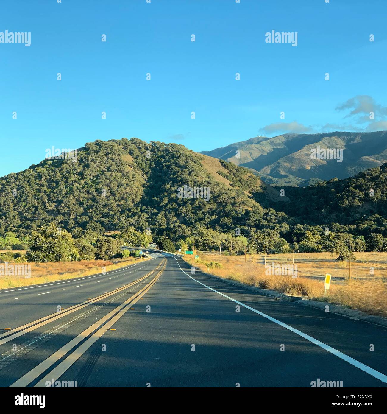 State Route 154, also known as San Marcos Pass Road, Santa Ynez Valley, California, United States - Smartphone Captured Stock Image