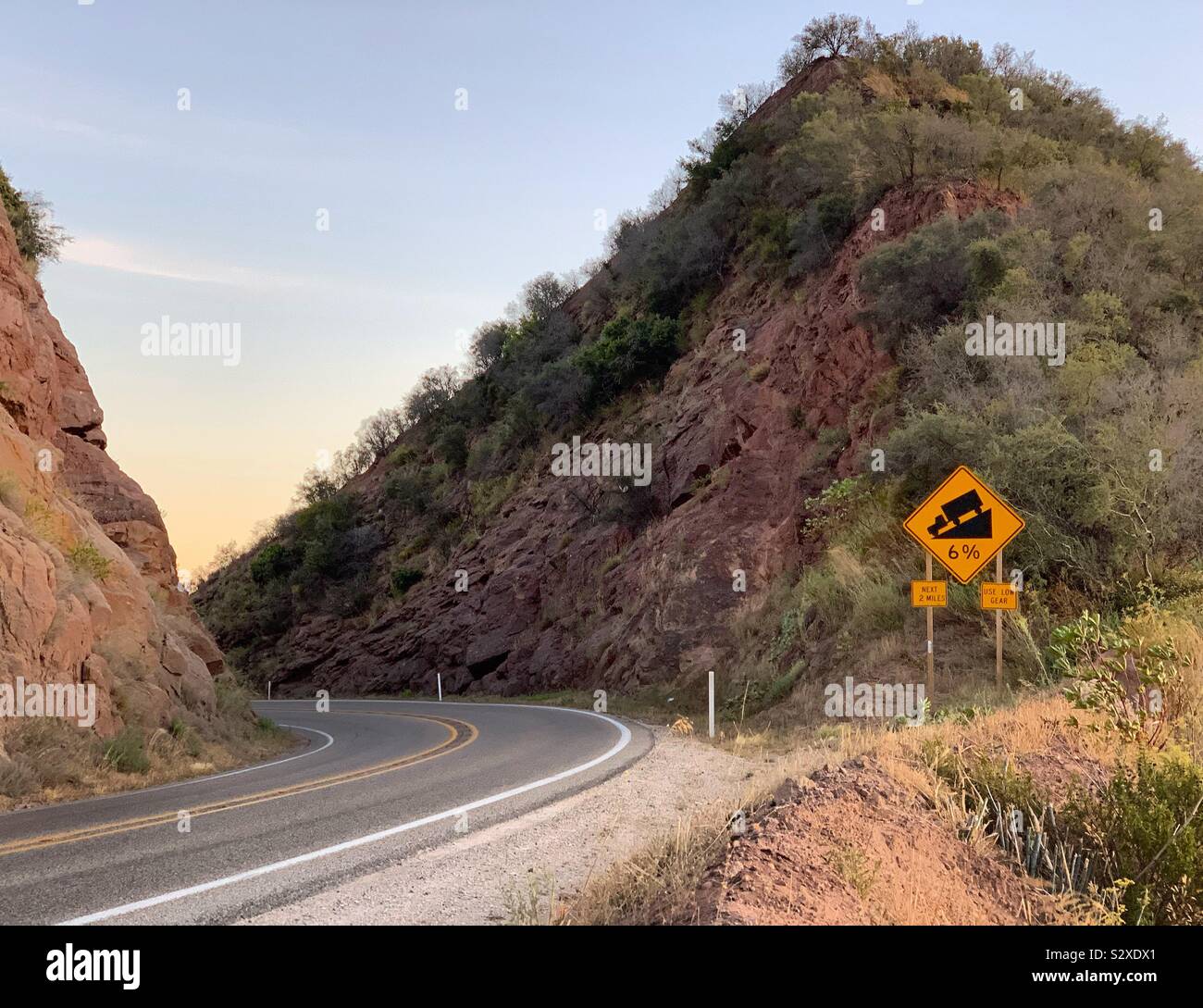 State Route 154, also known as San Marcos Pass Road, Santa Ynez Valley, California, United States - Smartphone Captured Stock Image