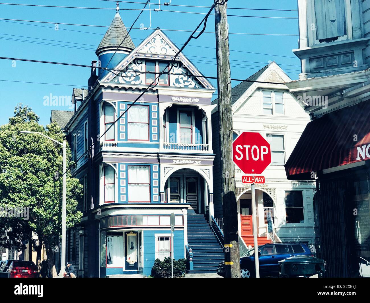 Stop sign in San Francisco - Smartphone Captured Stock Image