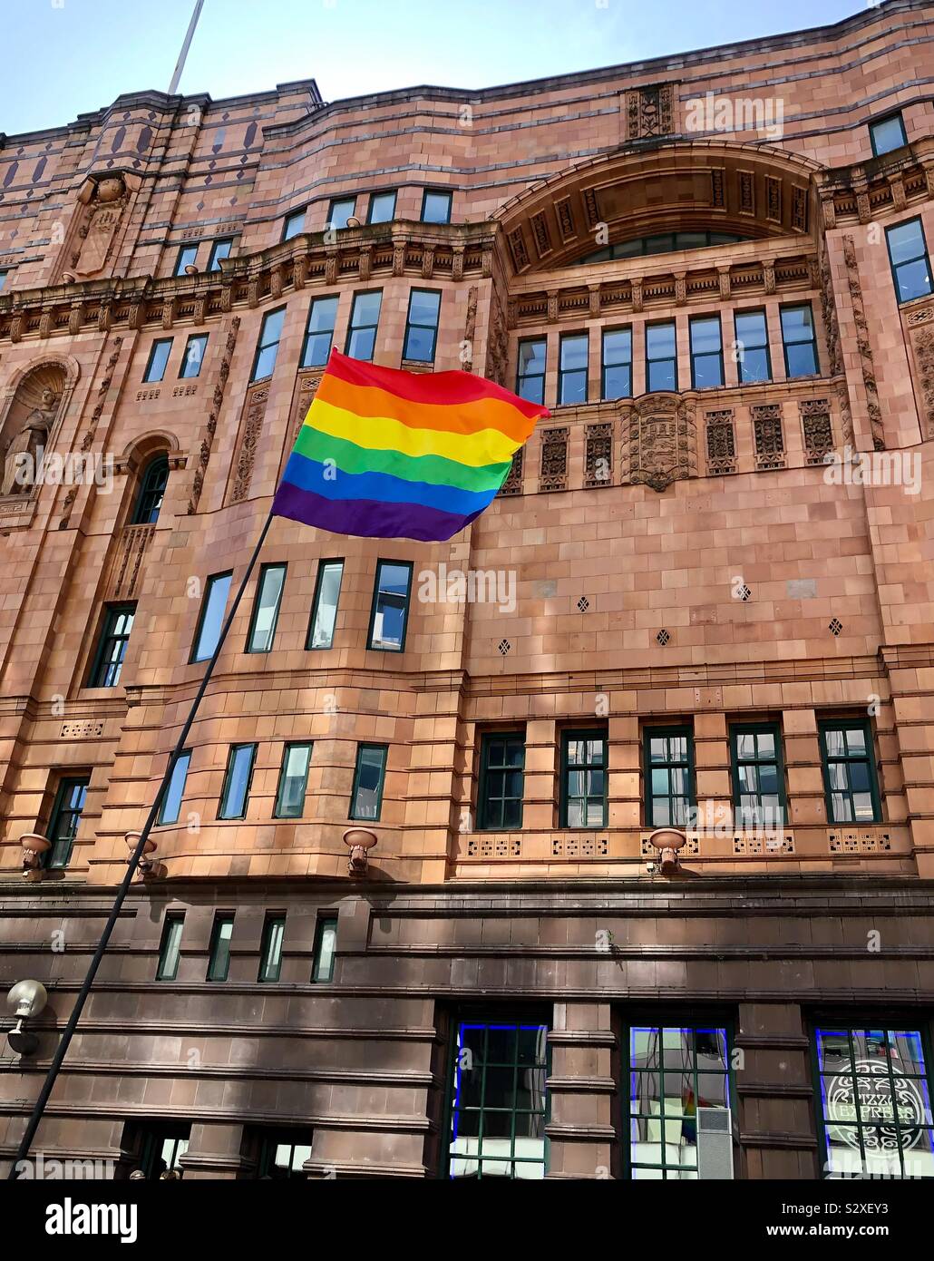 Rainbow flag at Manchester Pride 2019 Stock Photo