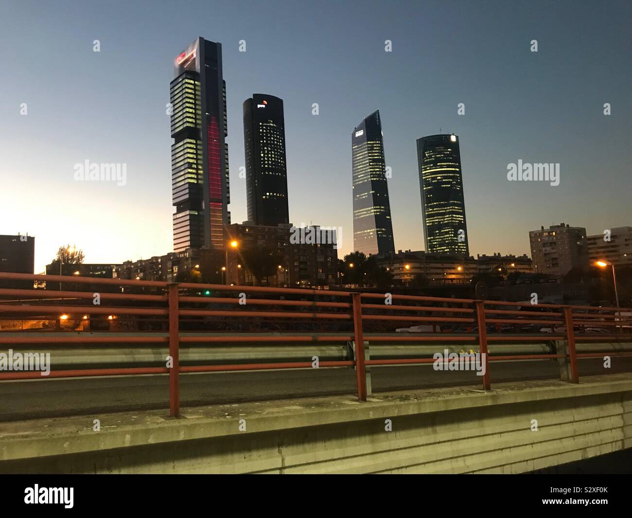 An evening at Madrid, Spain Stock Photo