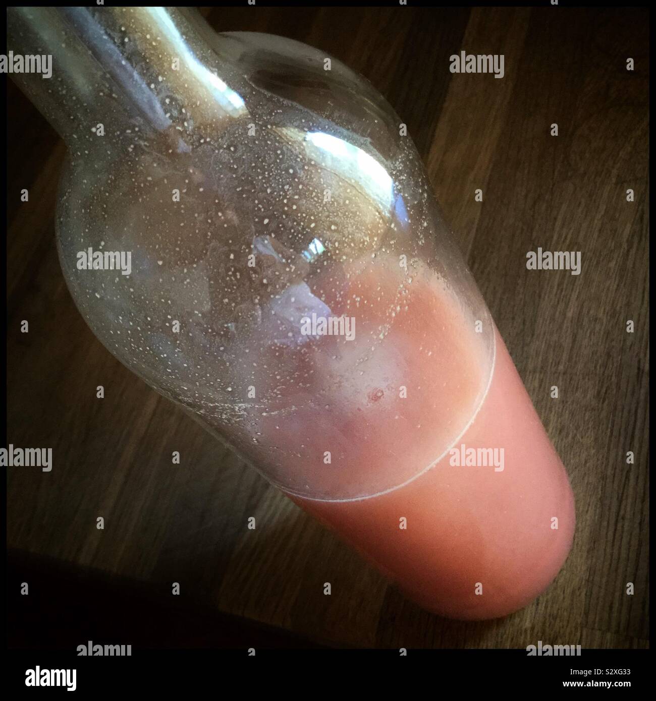 A yeast culture ready to inoculate Grenache rosé grape juice, Catalonia, Spain. - Smartphone Captured Stock Image