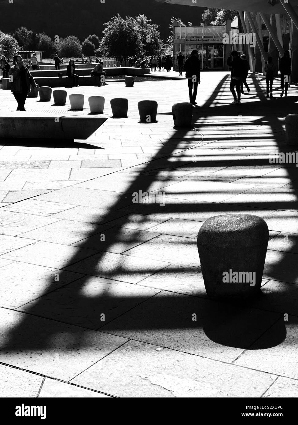 Pedestrianised pavement area - Smartphone Captured Stock Image