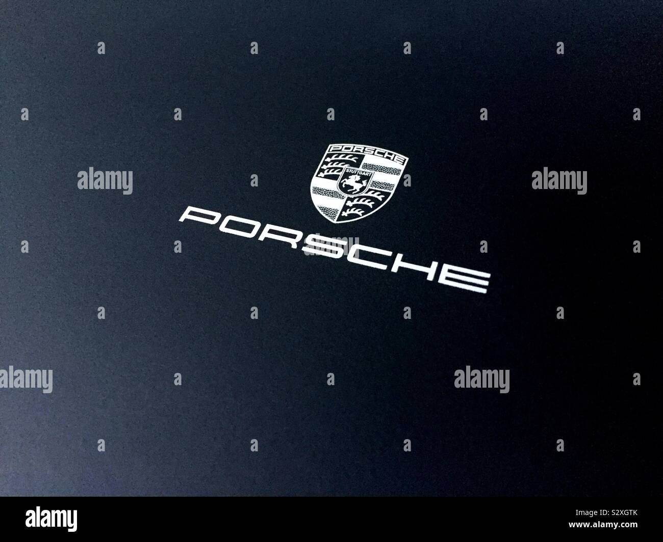 Porsche logo - Smartphone Captured Stock Image