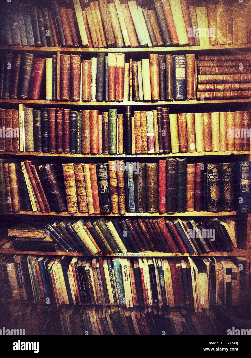 Antiquarian books - Smartphone Captured Stock Image