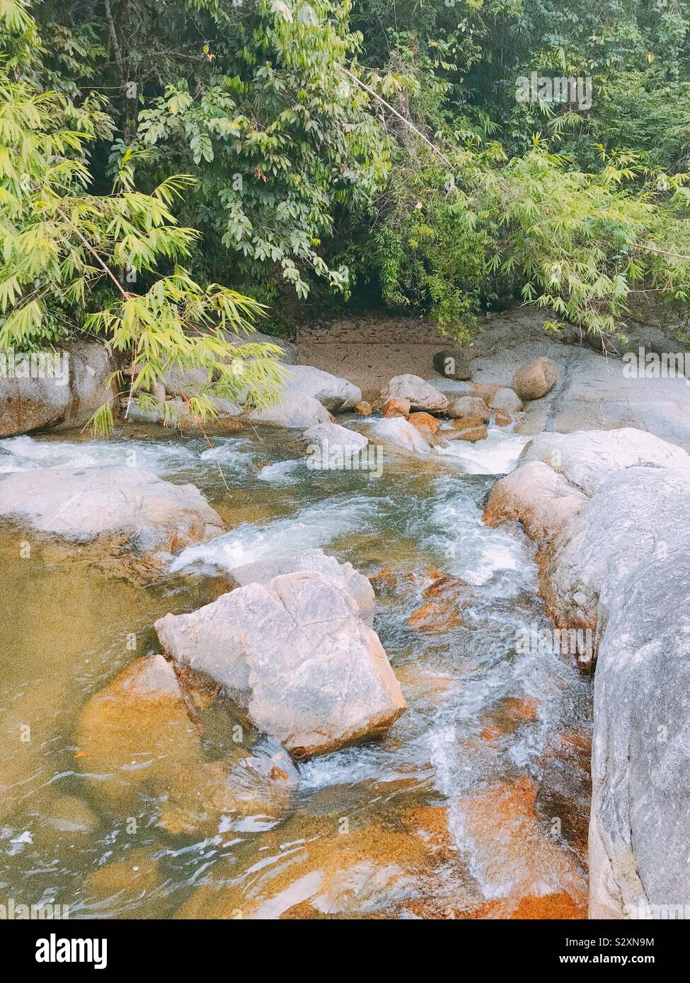 Sungai Pertak, Kuala Kubu Bharu. The best place for campsite. From the orang asli village, there is a track to Bukit Kutu (hike). Stock Photo