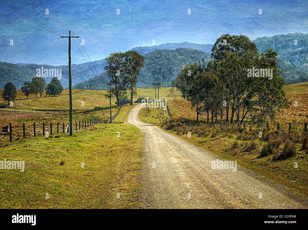 Country Roads Going Home - Smartphone Captured Stock Image