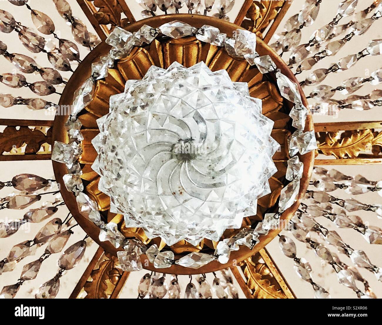 Chrystal chandelier in Versailles palace - Smartphone Captured Stock Image