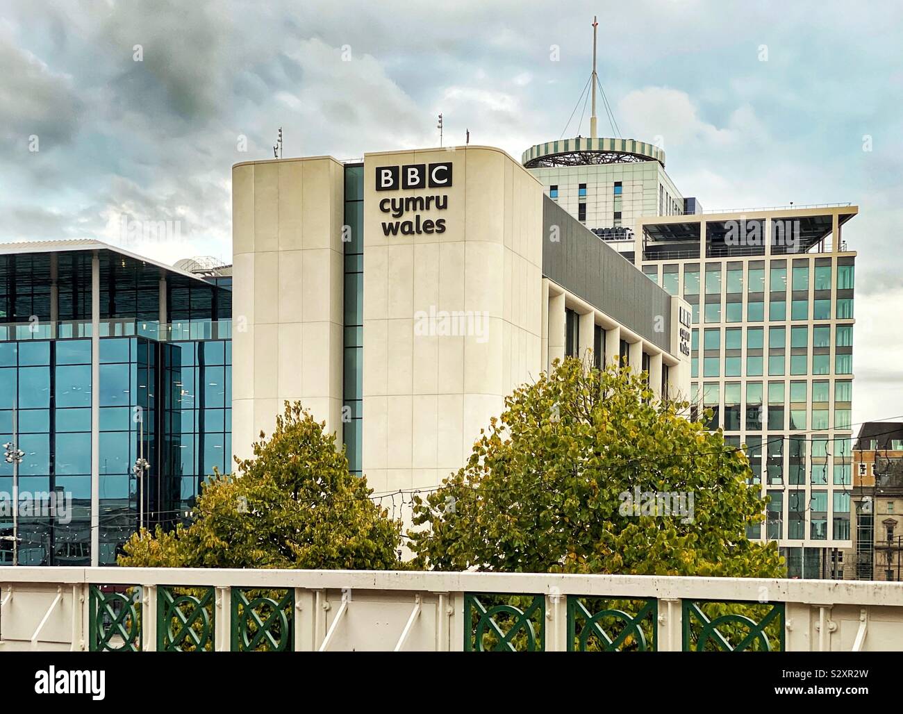 The new BBC Wales headquarters in Cardiff city centre - Smartphone Captured Stock Image The new BBC Wales headquarters in Cardiff city centre - Smartphone Captured Stock Image