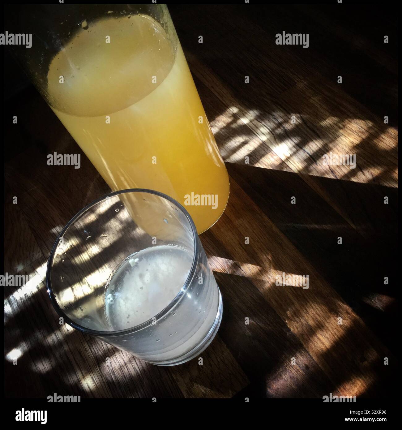 Making a yeast starter for apple cider, Catalonia, Spain. - Smartphone Captured Stock Image