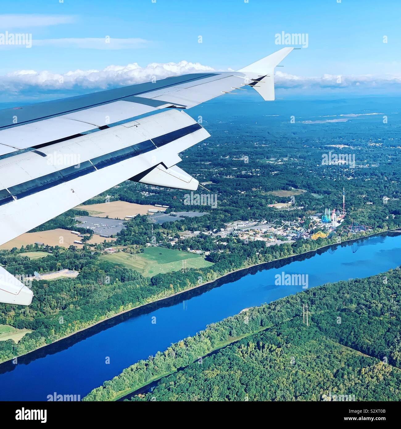 Descending towards Bradley International Airport, Connecticut, United