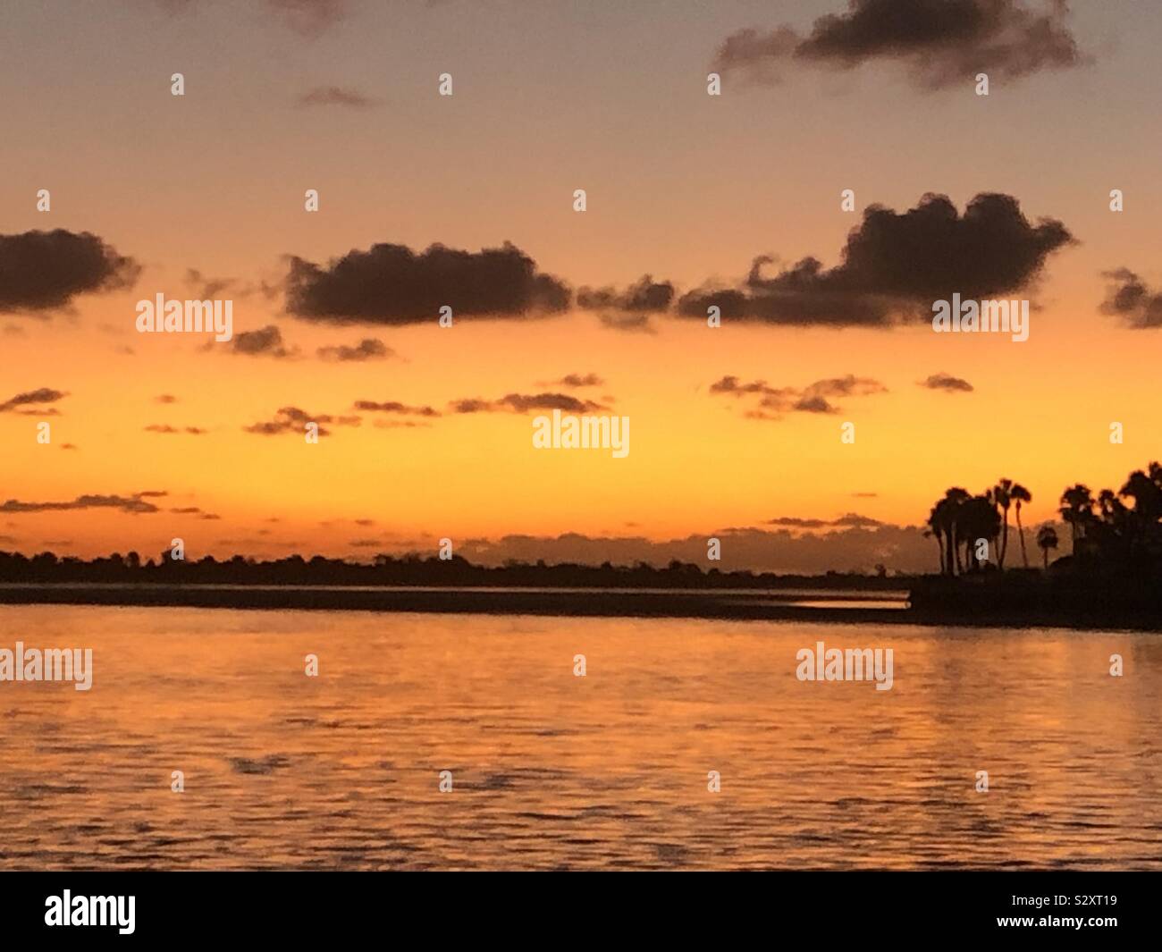 Burnt Orange Sky - Smartphone Captured Stock Image