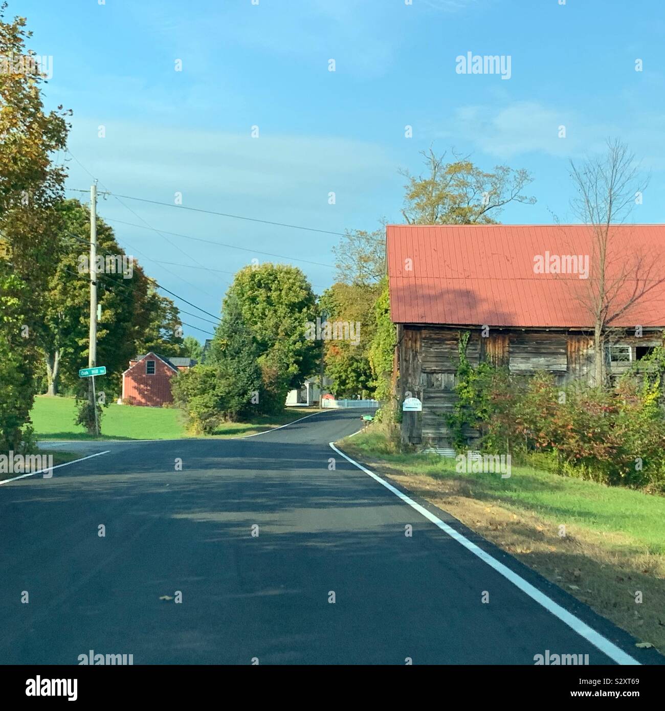 A September drive in Guilford, Vermont, United States - Smartphone Captured Stock Image