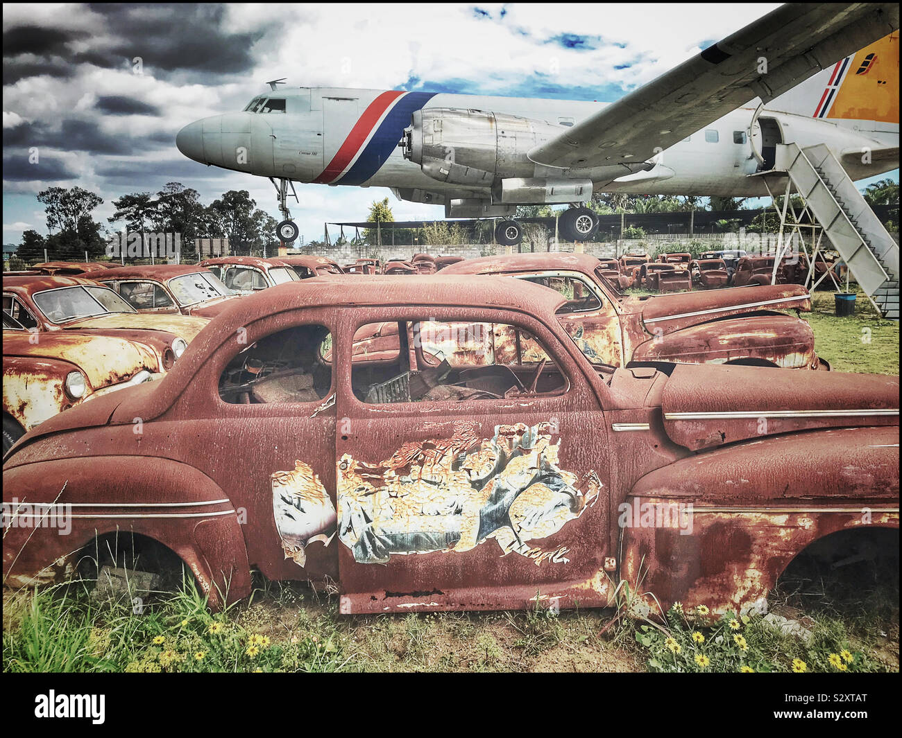 Old vintage vehicles at the Wijnland Auto Museum , Joostenberg Vlakte