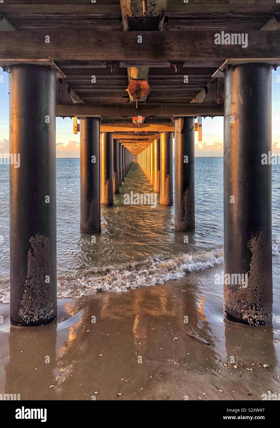 Urangan Pier Hervey Bay Australia at Sunset - Smartphone Captured Stock Image