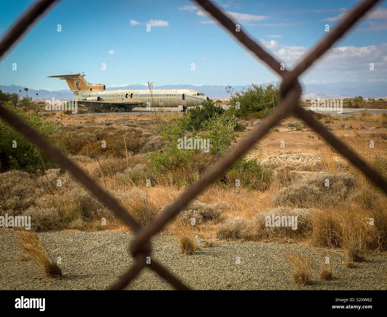 Abandoned Aircraft Nicosia Stock Photo