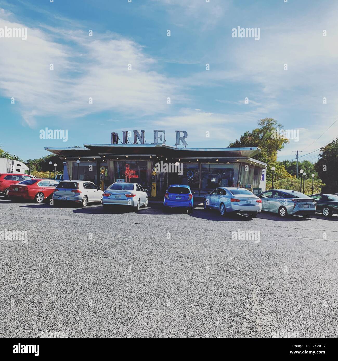 Whatley Diner, Whatley, Massachusetts, United States - Smartphone Captured Stock Image