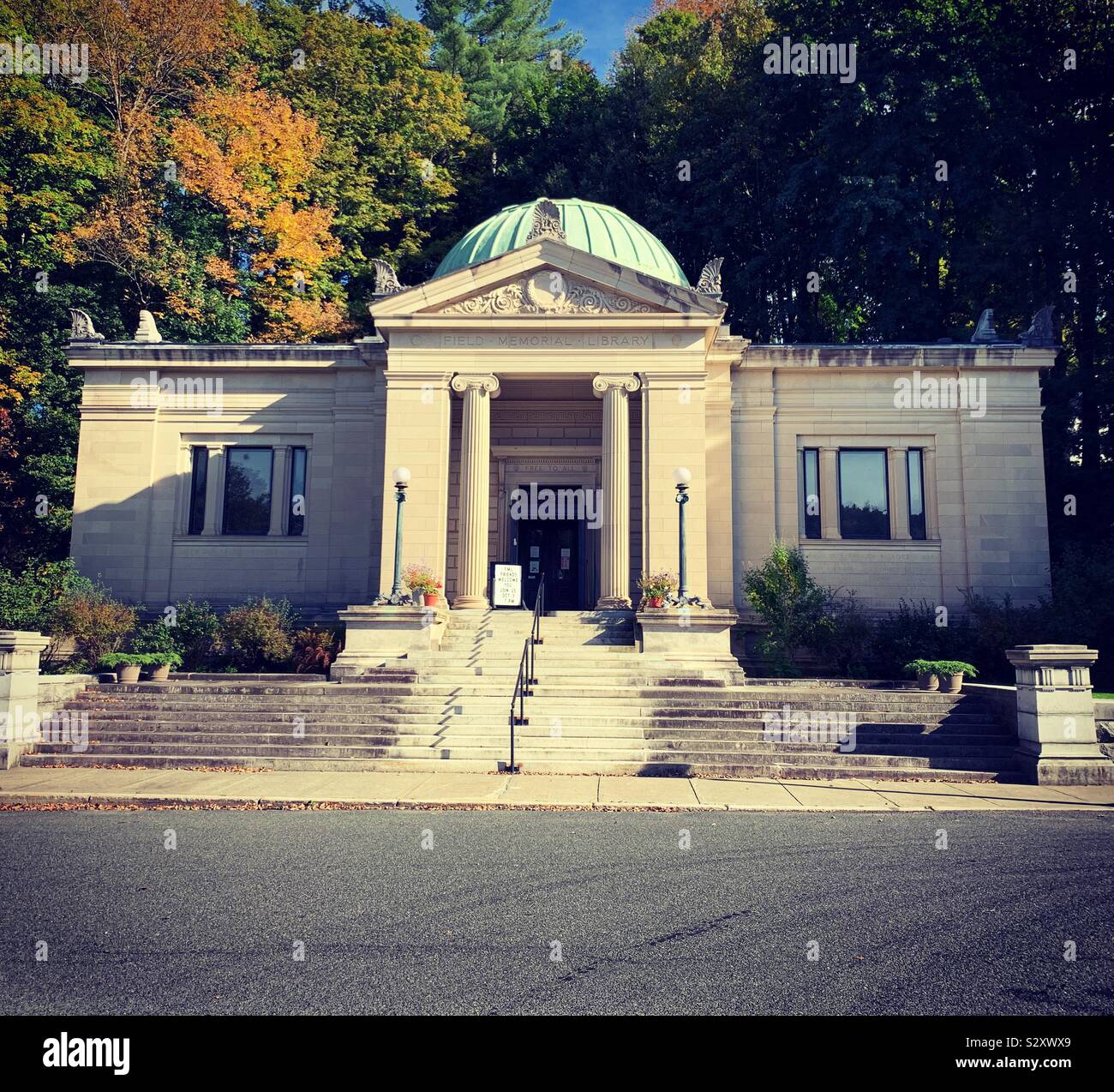 Field Memorial Library, Conway, Massachusetts, United States - Smartphone Captured Stock Image