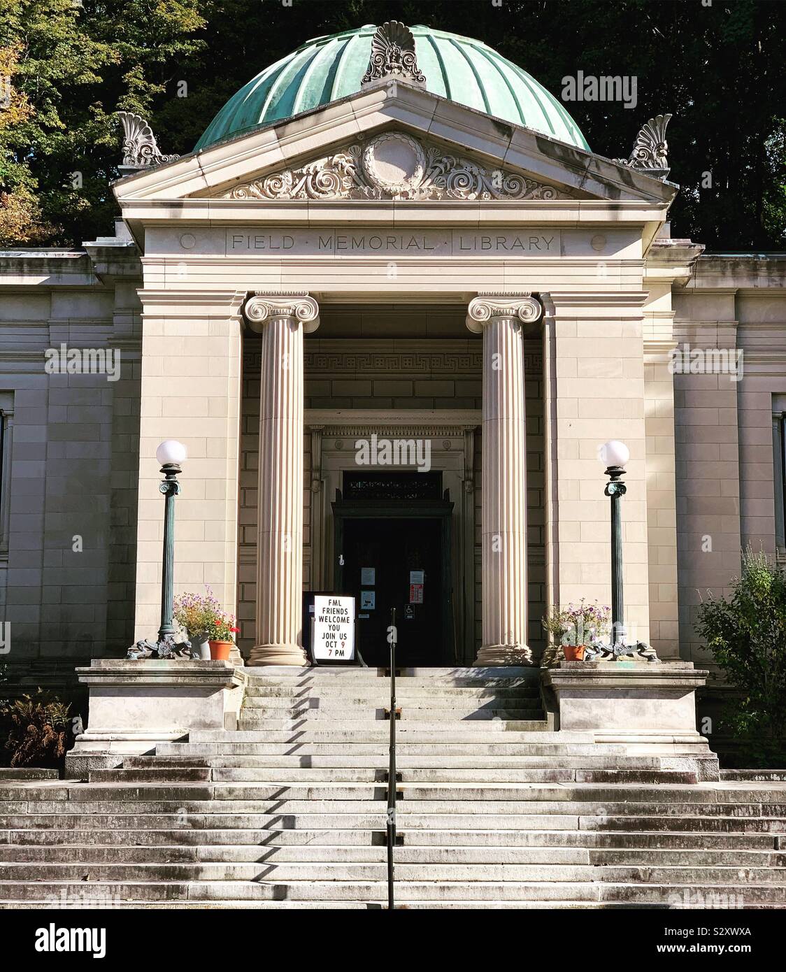 Field Memorial Library, Conway, Massachusetts, United States - Smartphone Captured Stock Image