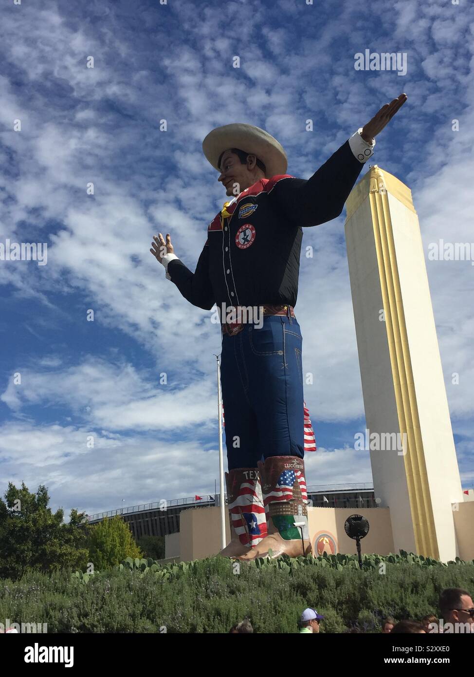 Big Tex stands tall at the Texas State Fair Stock Photo