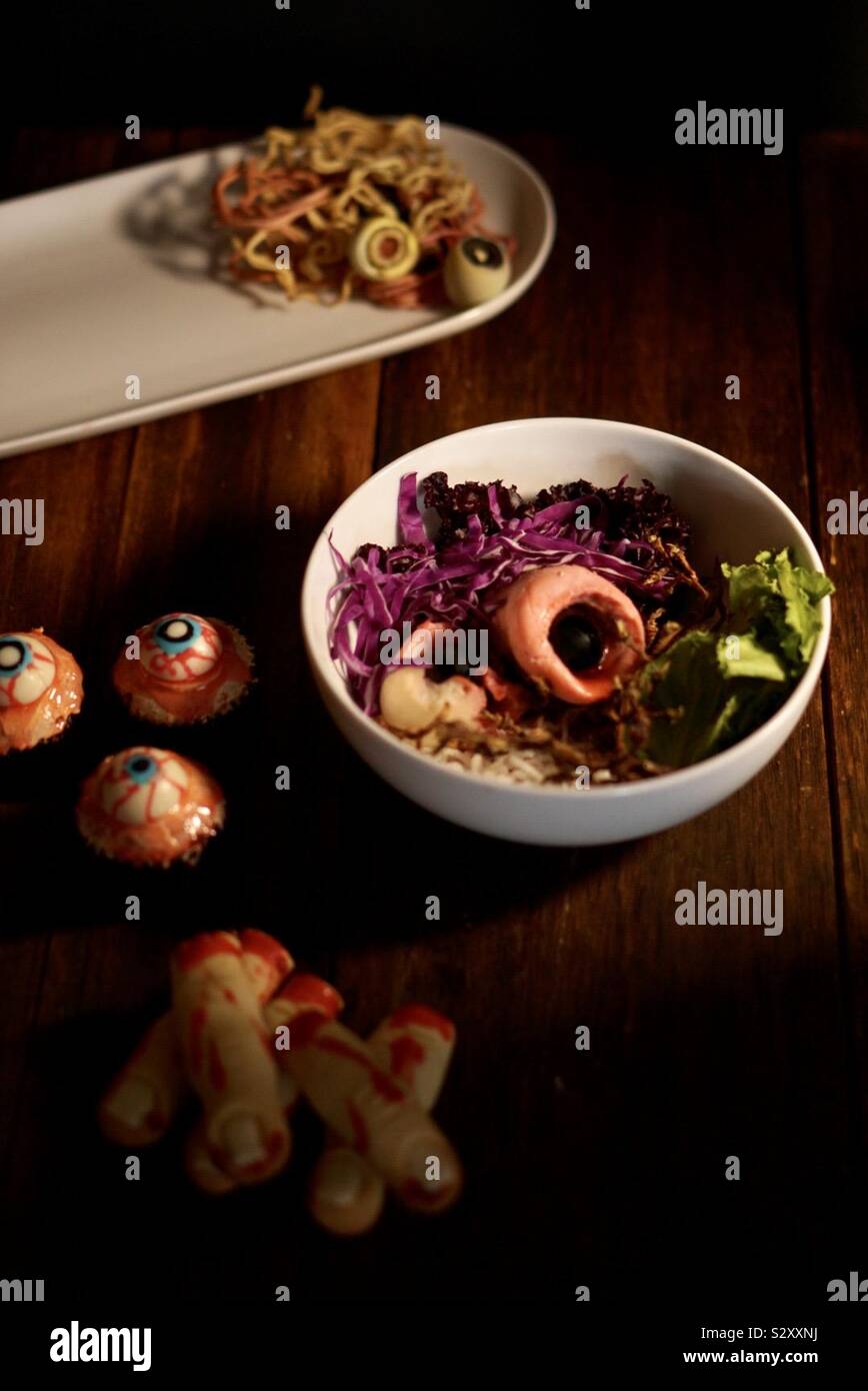 Halloween-themed food and all this is eatable Stock Photo - Alamy