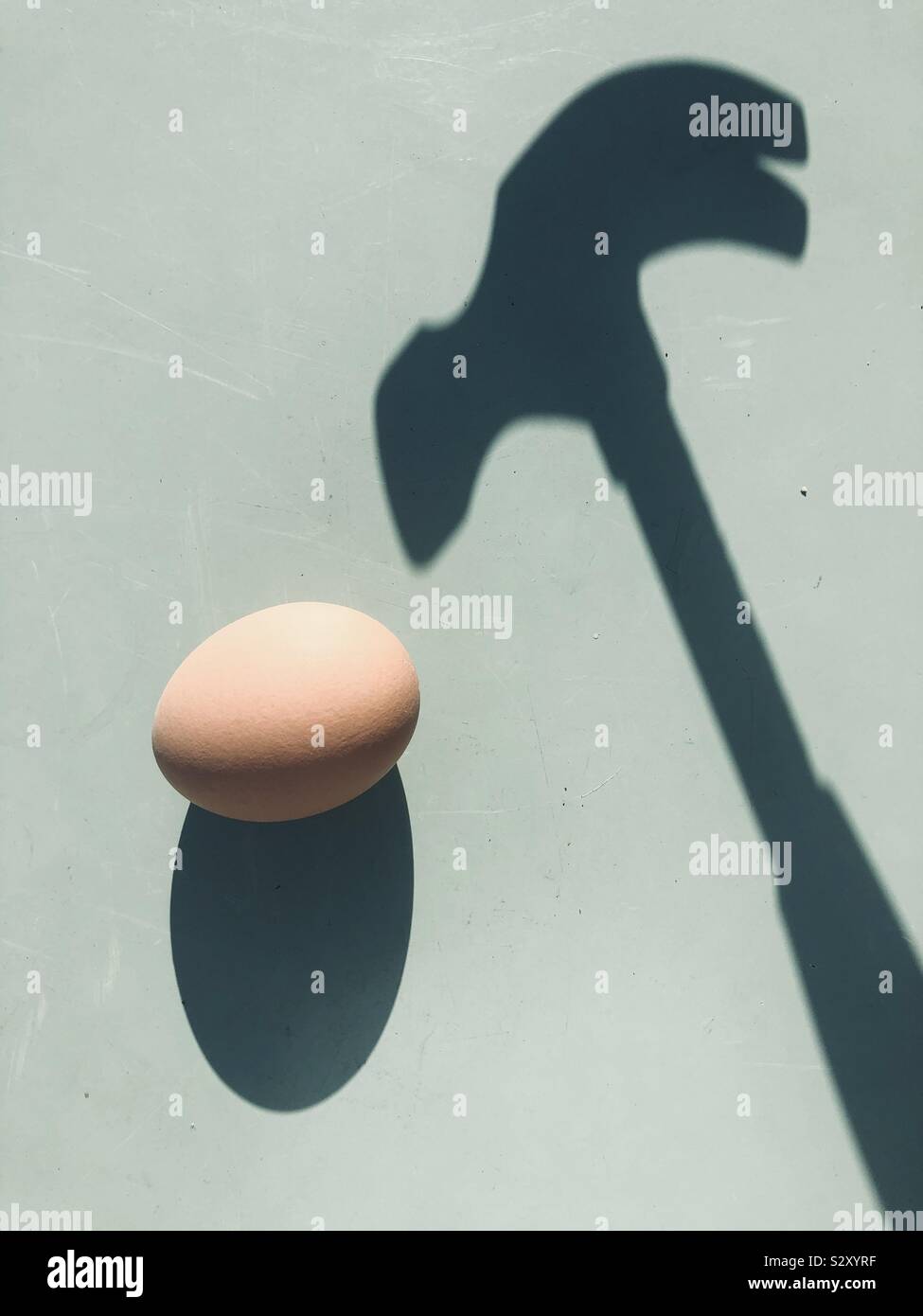 Hammer Shadow Conceptual image of an egg and shadow of a hammer Stock Photo - Alamy