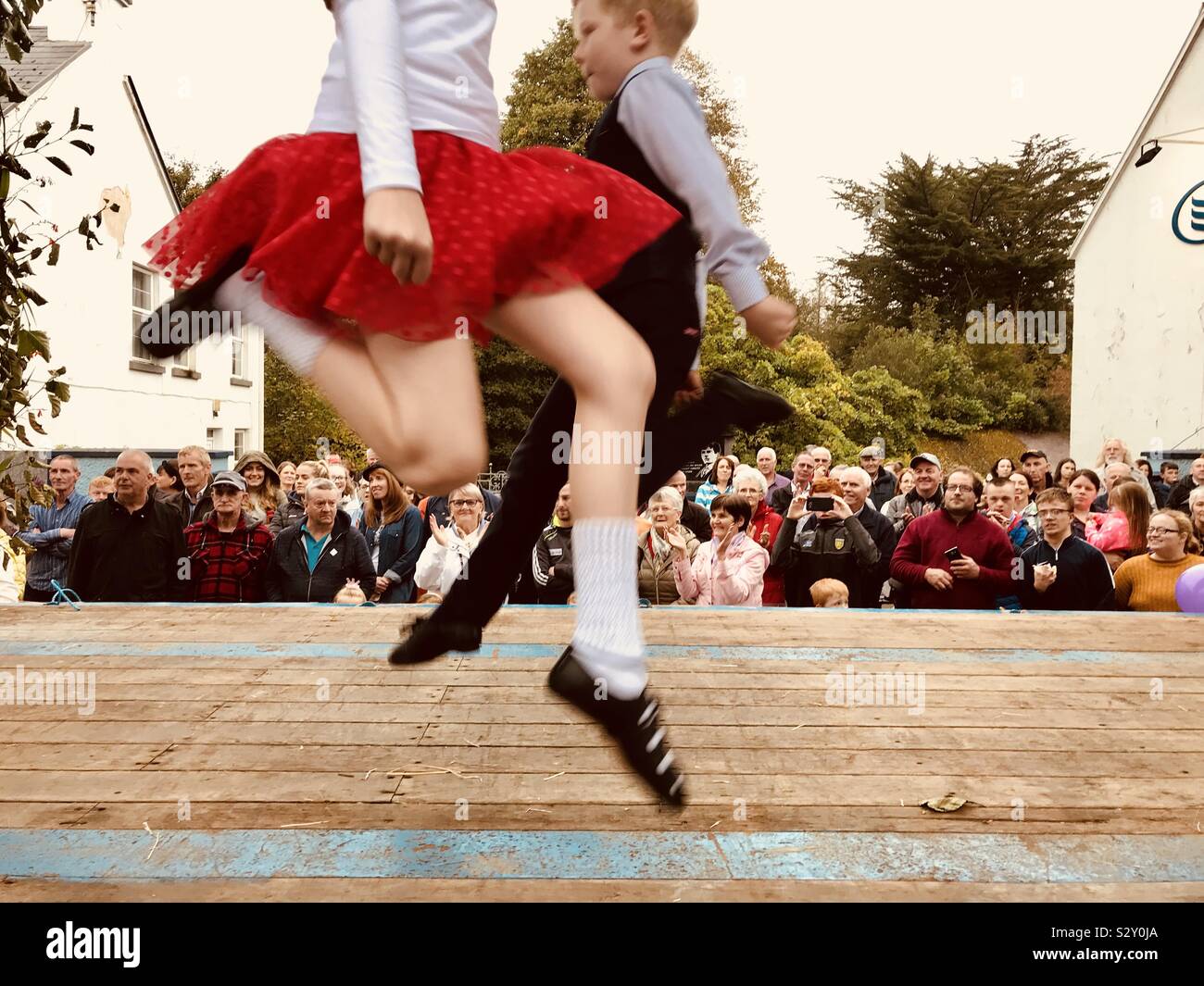 Irish dancing at Harvest Fair in Glenties, County Donegal, Ireland Stock Photo