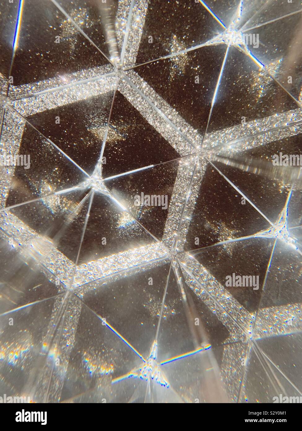 Abstract, dark prism pattern Stock Photo
