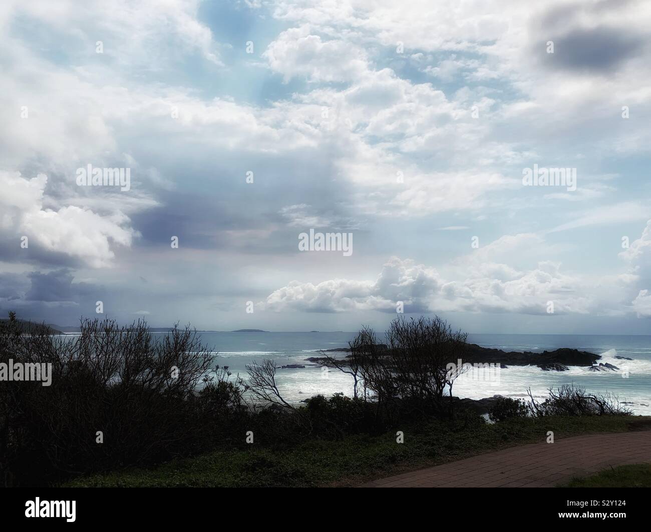 Storm clouds hovering above the sea - Smartphone Captured Stock Image