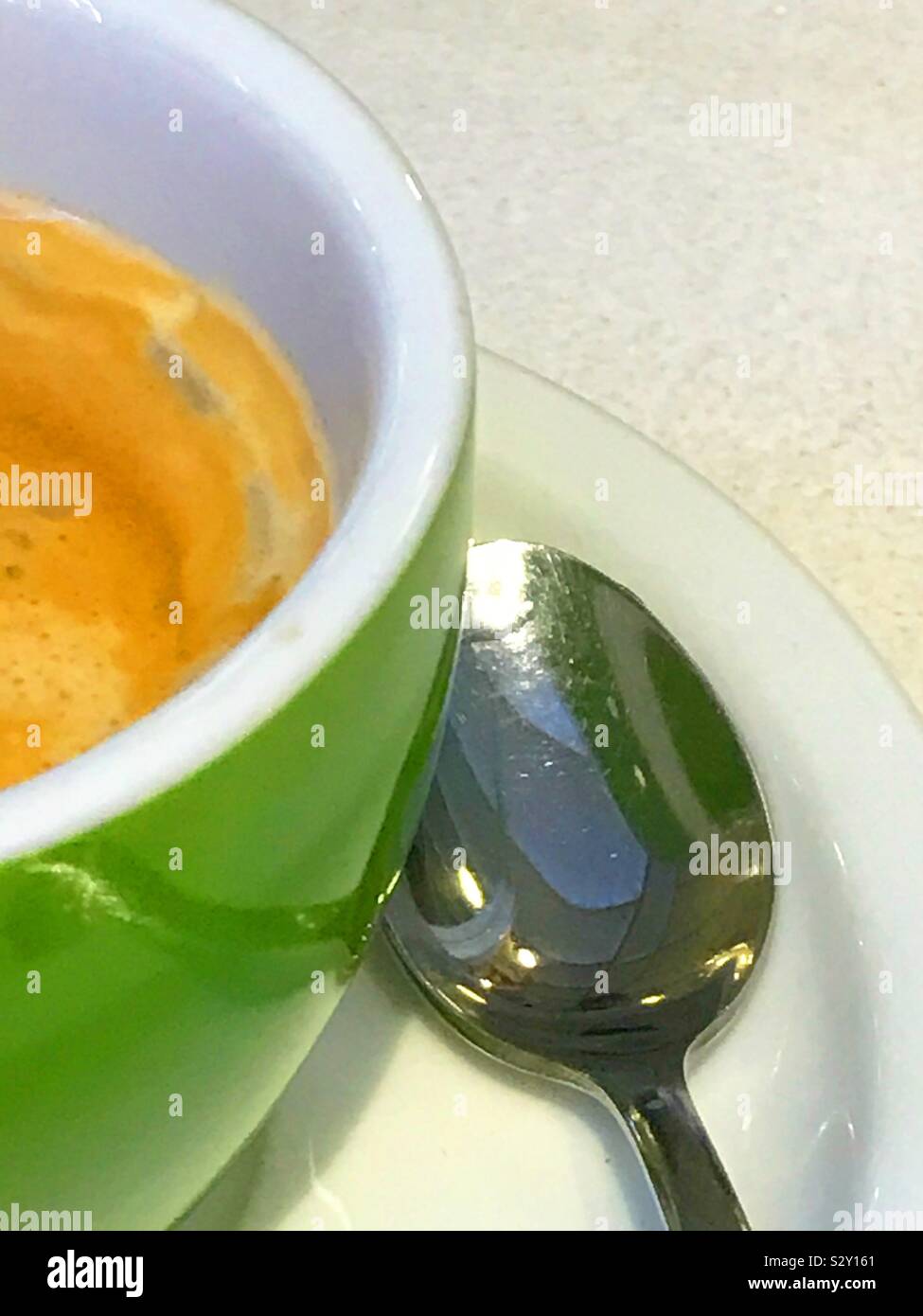 Cup of coffee. Close view. - Smartphone Captured Stock Image
