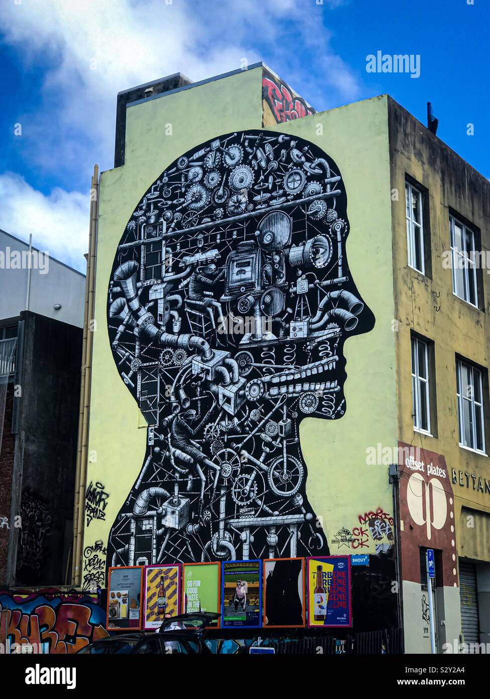 Wellington city graffiti and street art Stock Photo Alamy