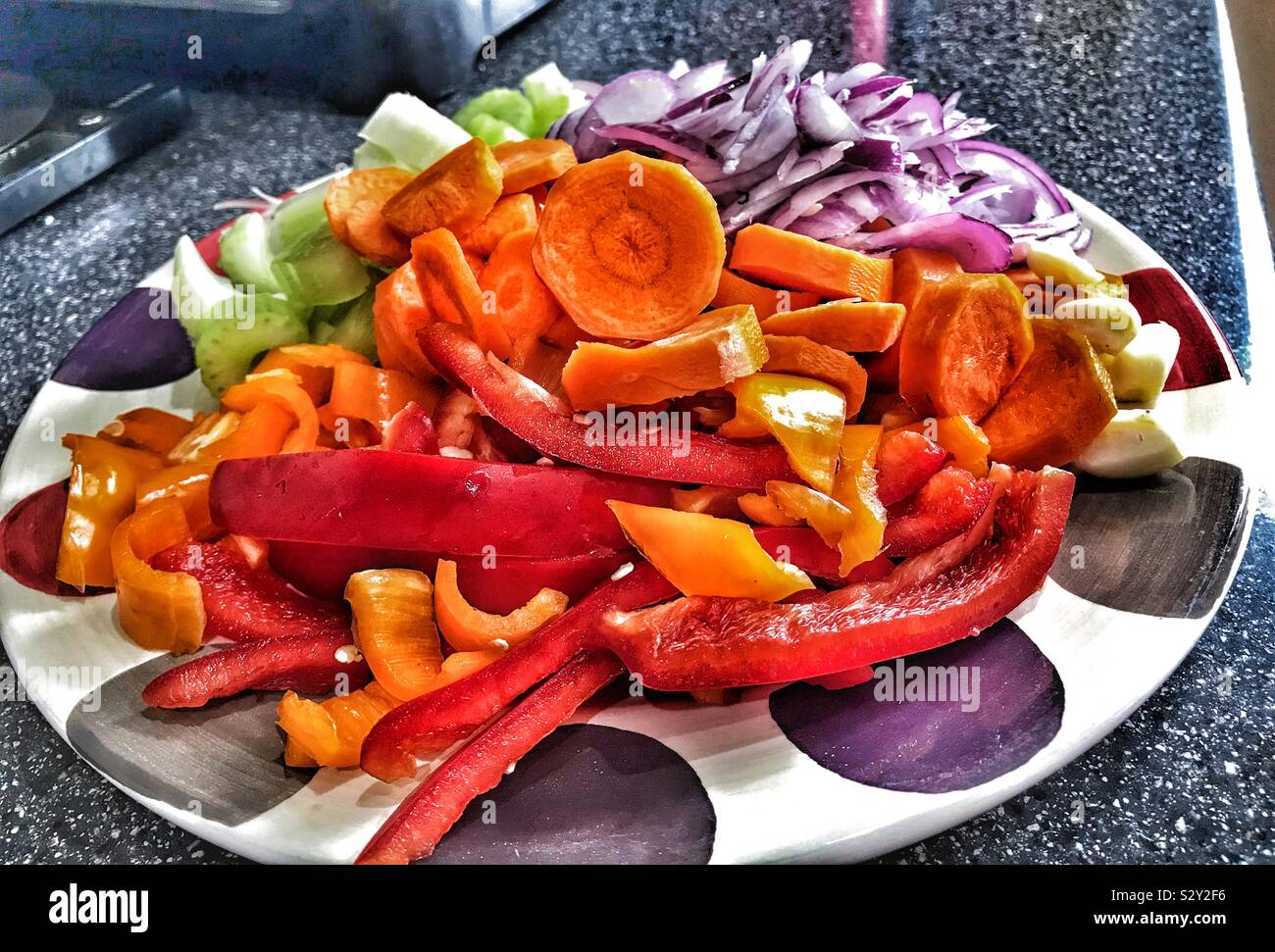 Chopped celery, onion and carrot hires stock photography and images