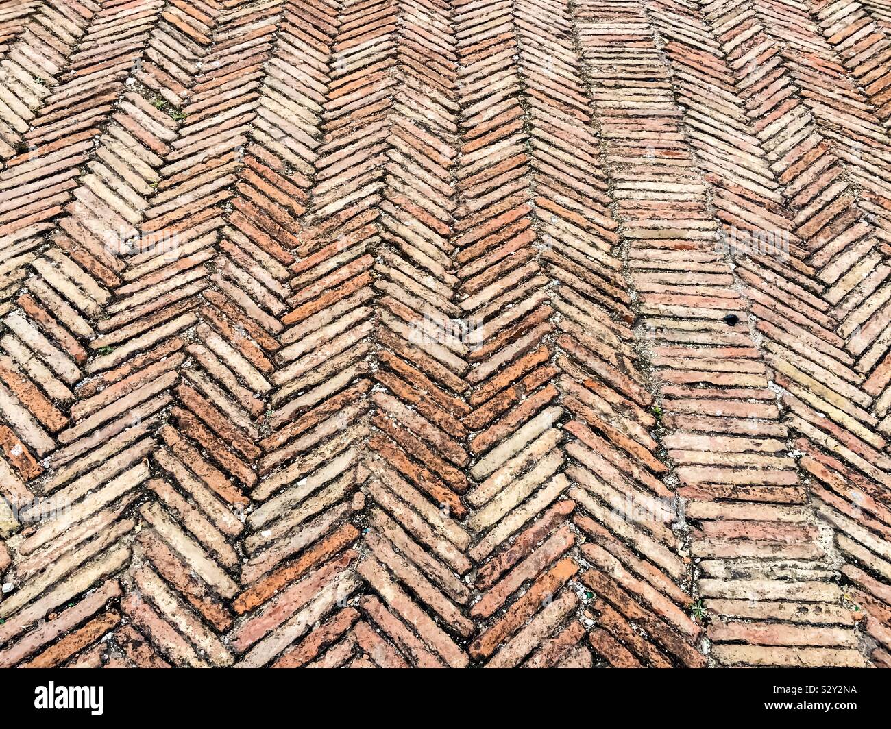 Pattern in bricks, Naples, Italy - Smartphone Captured Stock Image