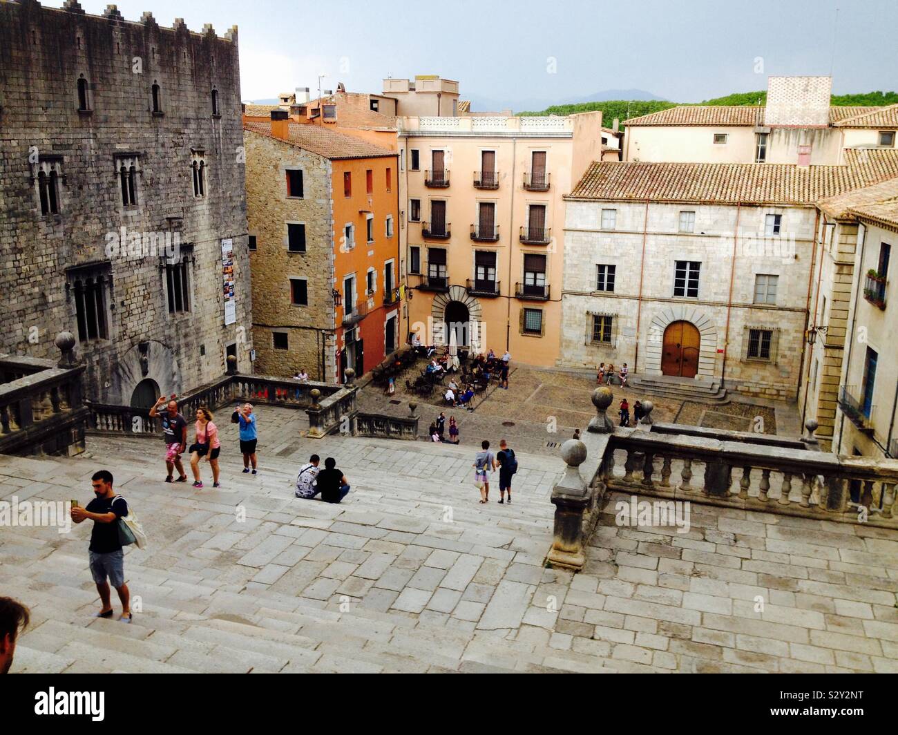 Cathedral Stairs Girona Game Of Thrones Set Stock Photo