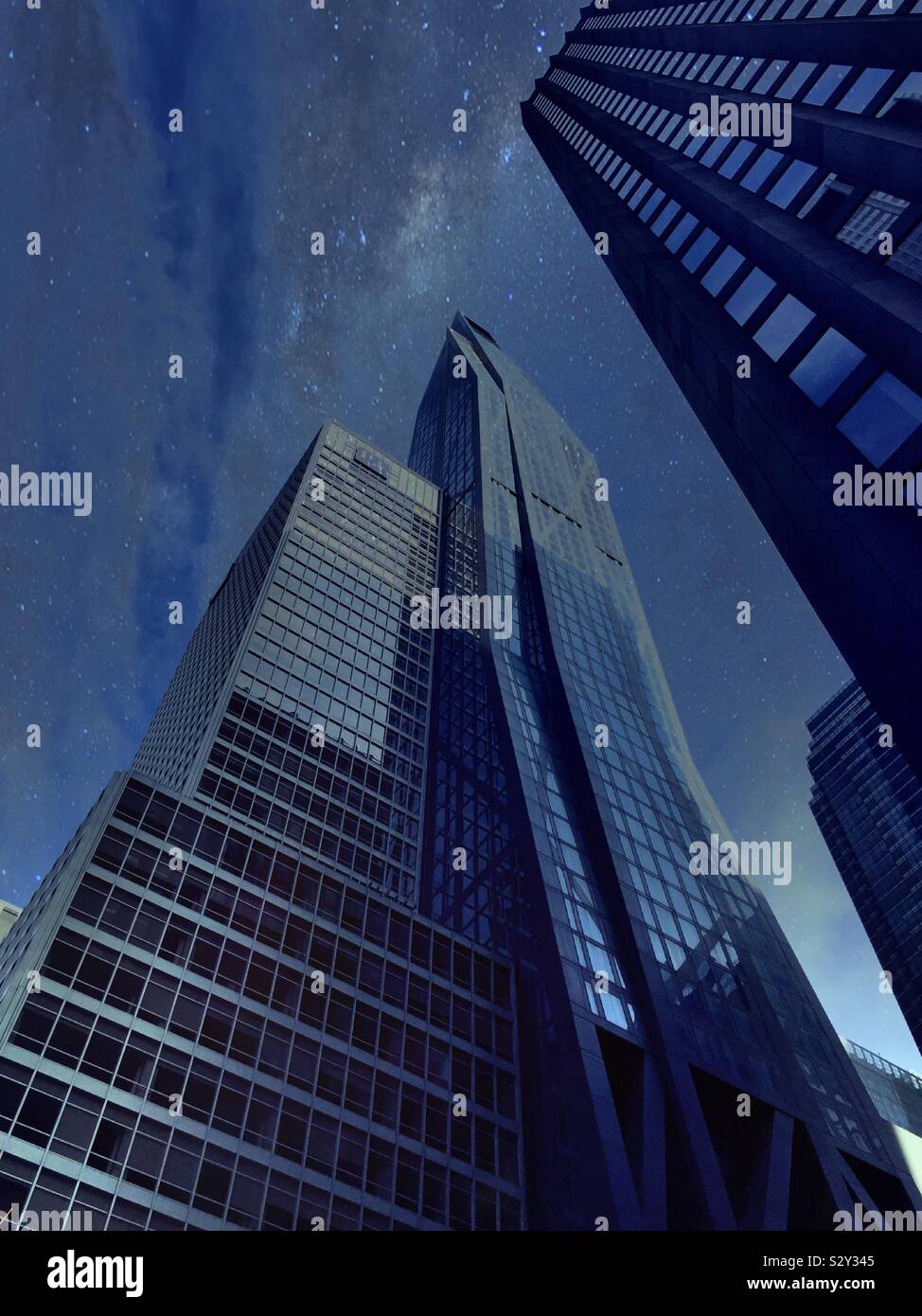 Skyscrapers in midtown Manhattan, New York City, USA - Smartphone Captured Stock Image