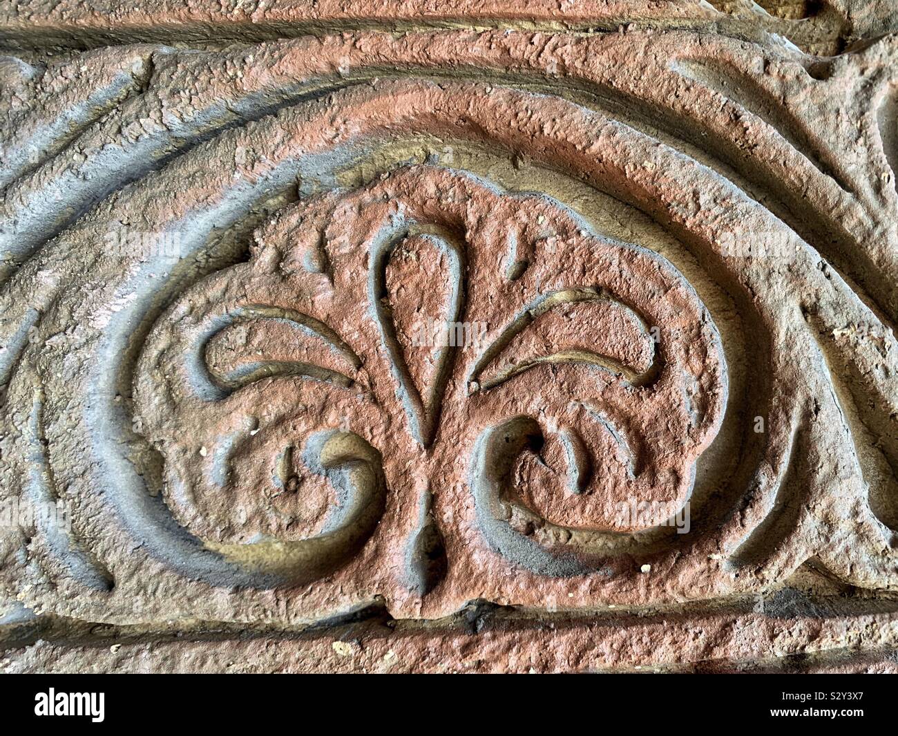 The tree of life as an important beautiful building facade decoration. - Smartphone Captured Stock Image