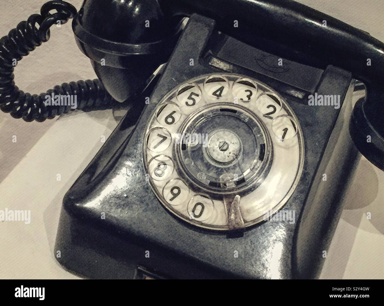 Vintage Rotary dial telephone, USA - Smartphone Captured Stock Image