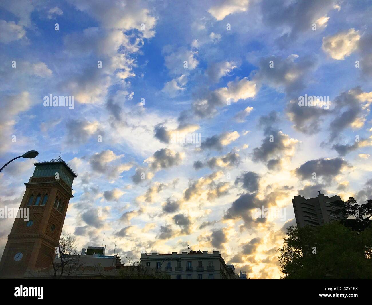 Cloudy sky at dawn. - Smartphone Captured Stock Image
