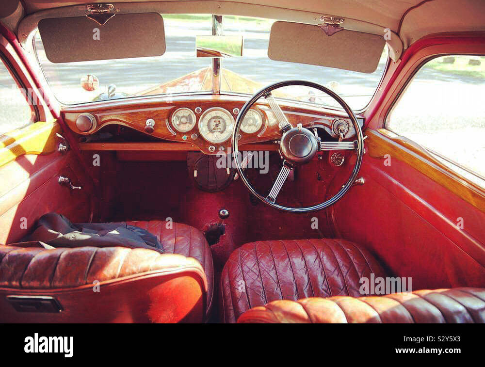 Interior of a rileyRM vintage Stock Photo - Alamy