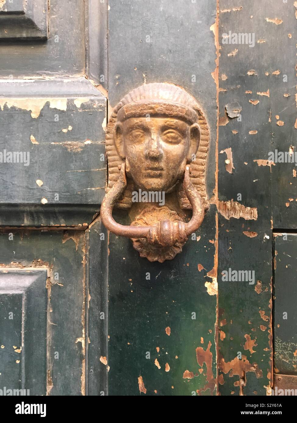 Egyptian style door knocker Stock Photo