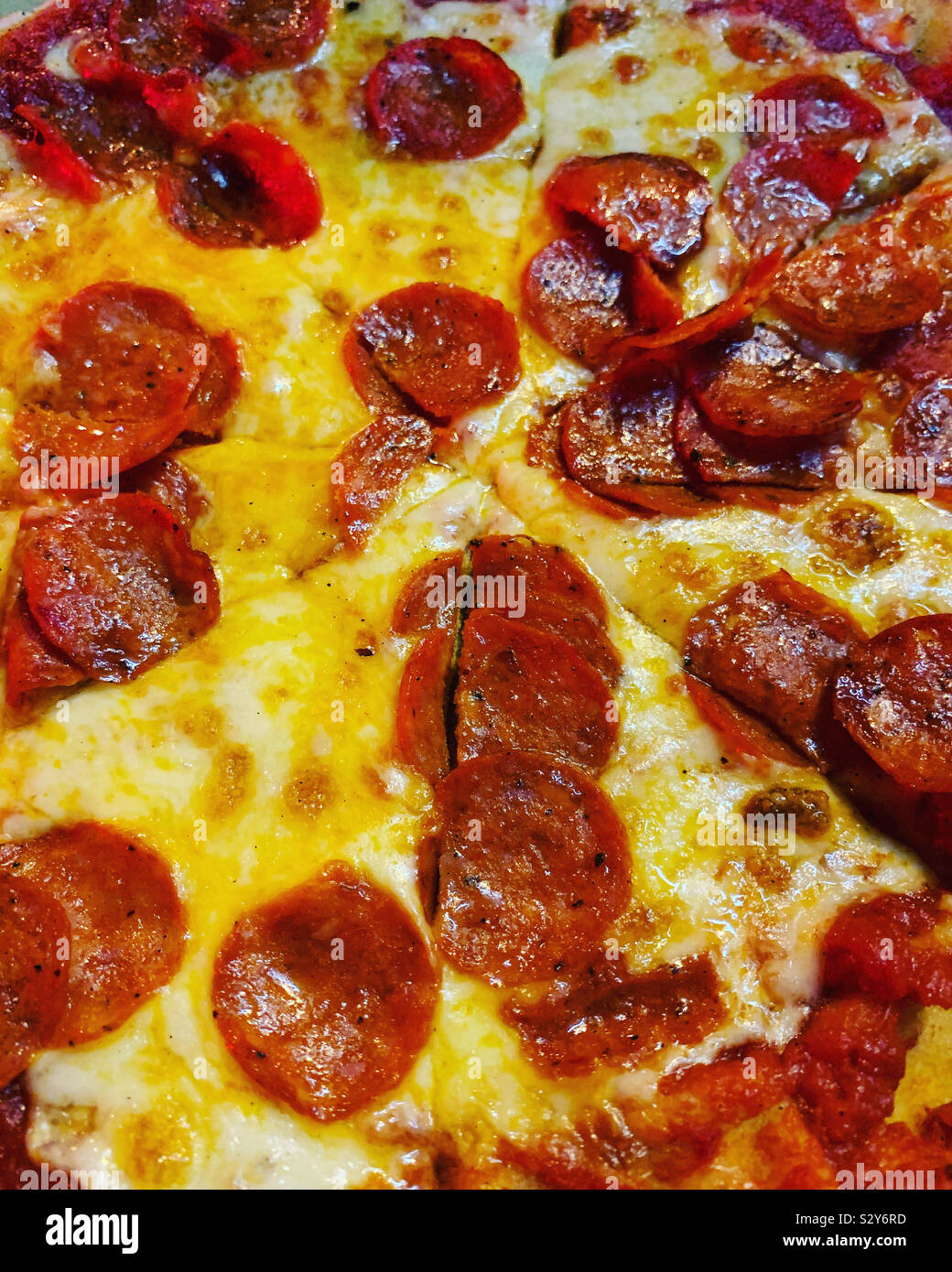 Pepperoni pizza. Stock Photo