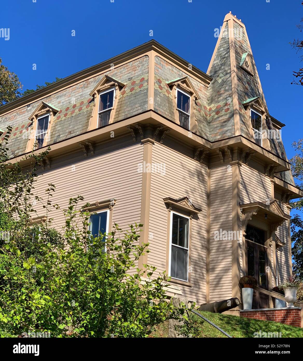 Adams Masonic Lodge, Wellfleet, Cape Cod, Massachusetts, United States - Smartphone Captured Stock Image
