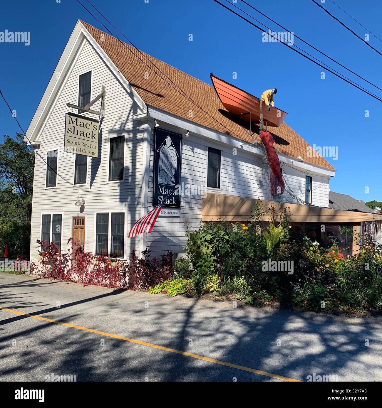 Mac’s Shack restaurant, Wellfleet, Cape Cod, Massachusetts, United States - Smartphone Captured Stock Image