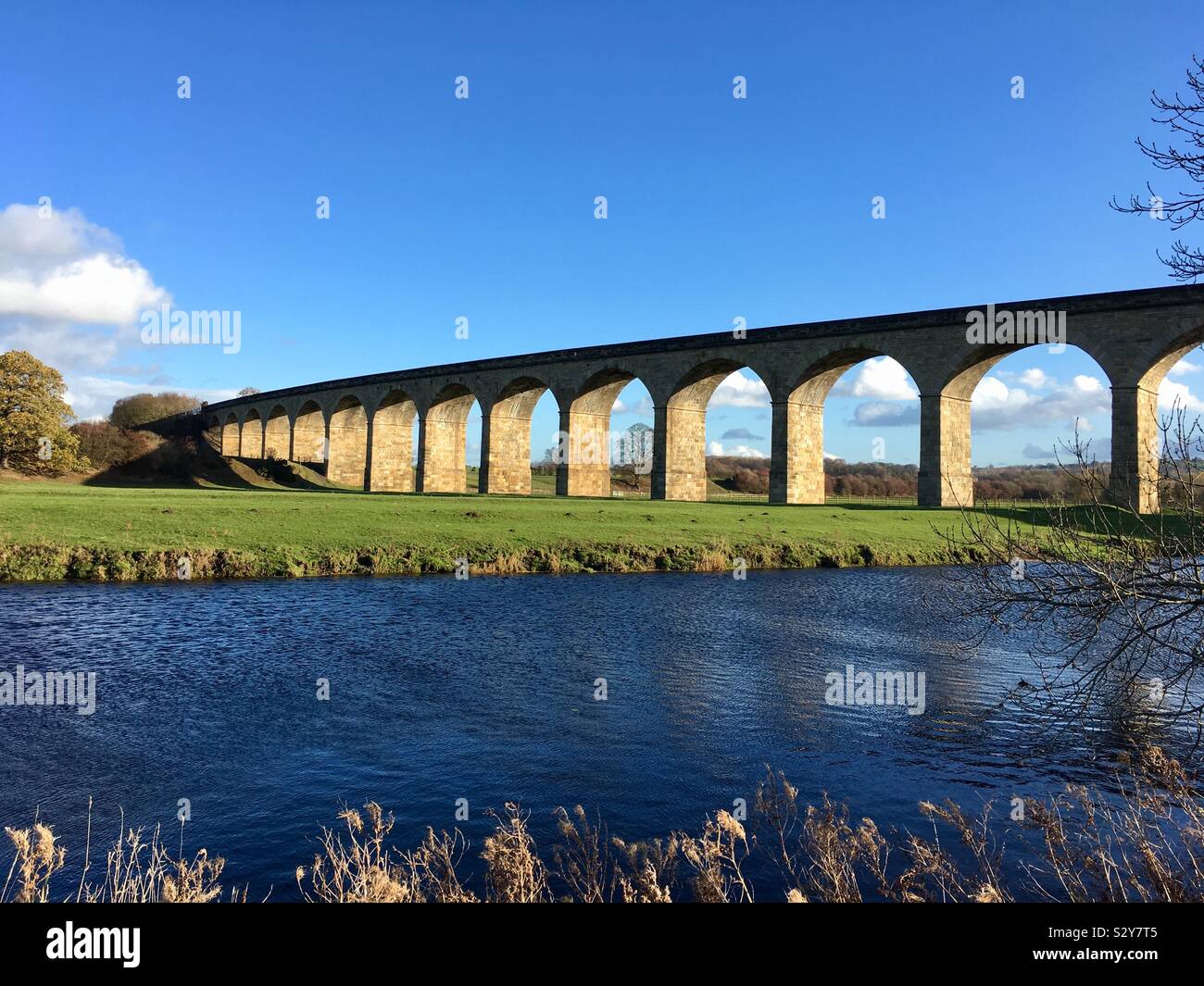 Arthington viaduct, Yorkshire, United Kingdom - Smartphone Captured Stock Image
