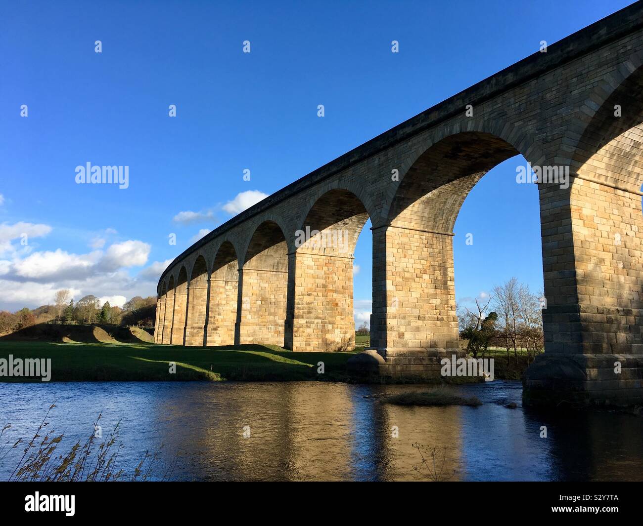 Arthington viaduct, Yorkshire, United Kingdom - Smartphone Captured Stock Image